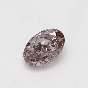 0.53 Carat Oval Fancy Pink I1 Natural Diamond