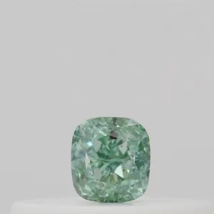 0.1 Carat Cushion Brilliant Fancy Intense Green Natural Diamond