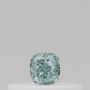 0.1 Carat Cushion Brilliant Fancy Intense Green Natural Diamond