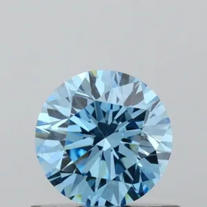 0.58 Carat Round Fancy Vivid Blue VS1 Lab Diamond