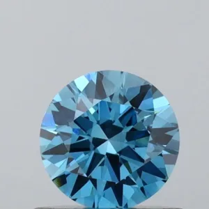 0.56 Carat Round Fancy Vivid Blue VS1 Lab Diamond