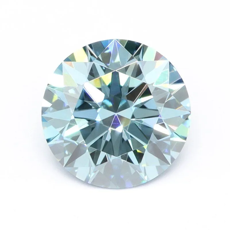0.57 Carat Round Fancy Vivid Blue VVS2 Lab Diamond 1 0.57 Carat Round Fancy Vivid Blue VVS2 Lab Diamond