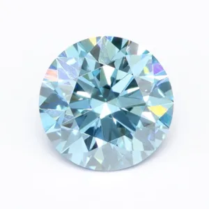 0.57 Carat Round Fancy Vivid Blue VVS2 Lab Diamond