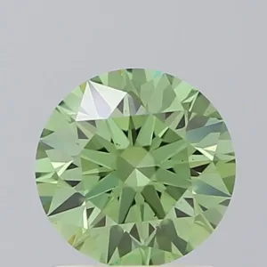 1.03 Carat Round Fancy Vivid Green VS2 Lab Diamond