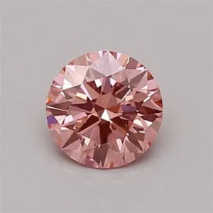 0.42 Carat Round Fancy Vivid Pink VS1 Lab Diamond