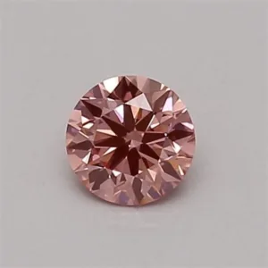 0.31 Carat Round Fancy Vivid Pink VVS2 Lab Diamond