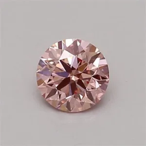 0.34 Carat Round Fancy Vivid Pink VS1 Lab Diamond