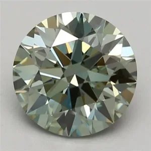 1.91 Carat Round Fancy Vivid Green VS1 Lab Diamond
