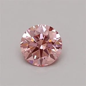 0.31 Carat Round Fancy Vivid Pink VVS2 Lab Diamond