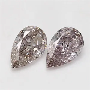 0.5 Carat Pear Fancy Brown Pink SI2 Natural Diamond