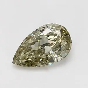 0.8 Carat Pear Fancy Green VS2 Natural Diamond
