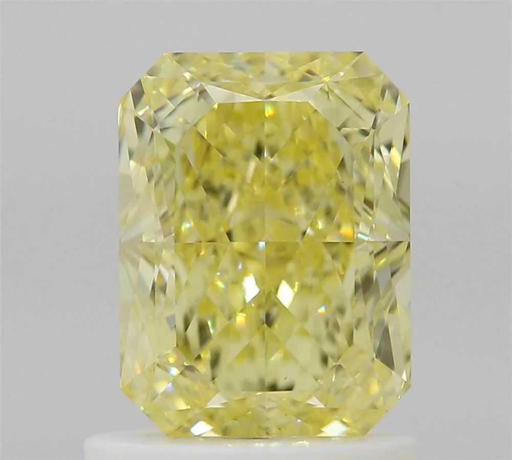 1.29 Carat Radiant Fancy Intense Yellow VS2 Natural Diamond 1 1.29 Carat Radiant Fancy Intense Yellow VS2 Natural Diamond