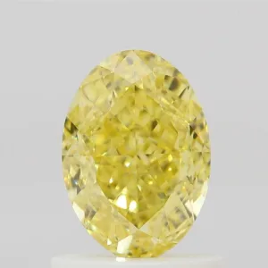1.01 Carat Oval Fancy Intense Yellow VVS1 Natural Diamond