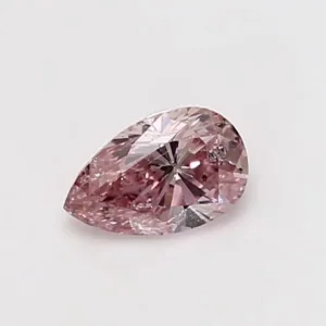 0.49 Carat Pear Fancy Intense Pink I1 Natural Diamond