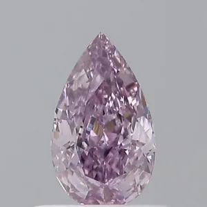 0.5 Carat Pear Fancy Intense Pink Purple SI2 Natural Diamond