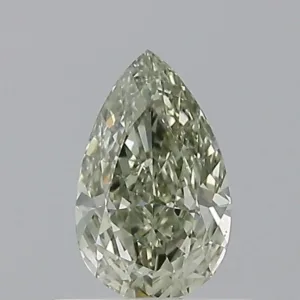 0.51 Carat Pear Fancy Green VS2 Natural Diamond