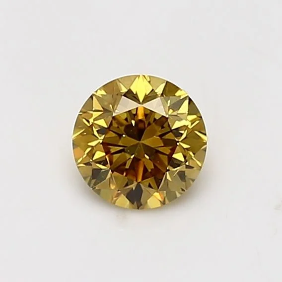 0.6 Carat Round Fancy Deep Yellow SI2 Natural Diamond 1 0.6 Carat Round Fancy Deep Yellow SI2 Natural Diamond