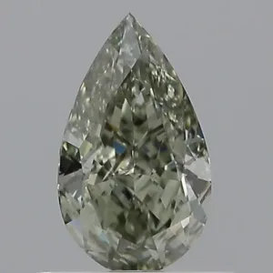 0.61 Carat Pear Fancy Green VS2 Natural Diamond