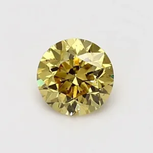 0.71 Carat Round Yellow SI1 Natural Diamond