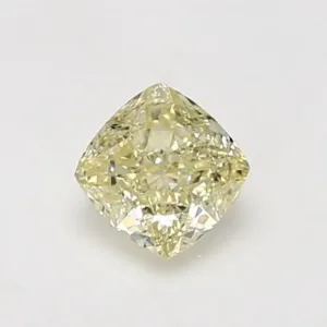 0.8 Carat Cushion Brilliant Fancy Light Yellow VS1 Natural Diamond