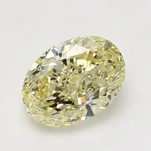 1.52 Carat Oval Fancy Light Yellow SI1 Natural Diamond