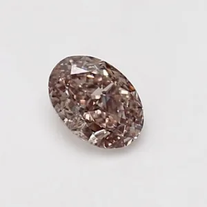 0.53 Carat Oval Fancy Pink Brown VS1 Natural Diamond