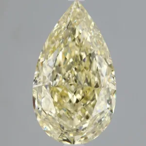 2.74 Carat Pear Fancy Light Yellow VS2 Natural Diamond