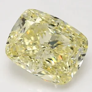 4.04 Carat Cushion Brilliant Fancy Yellow VS1 Natural Diamond