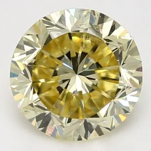 3.48 Carat Round Fancy Intense Yellow SI2 Natural Diamond