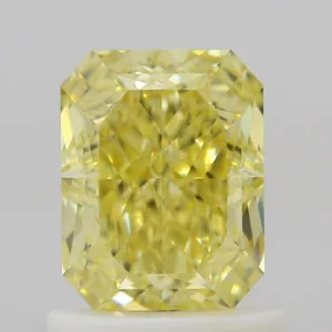 1.12 Carat Radiant Fancy Intense Yellow VS2 Natural Diamond