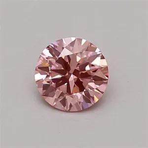 0.32 Carat Round Fancy Vivid Pink VVS2 Lab Diamond