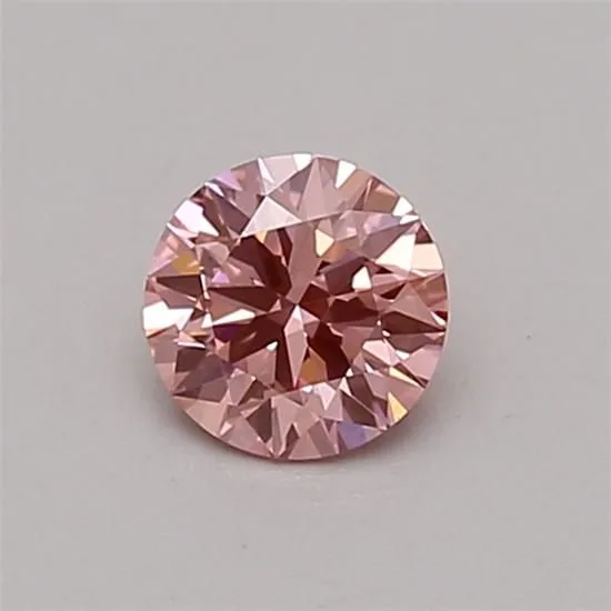 0.32 Carat Round Fancy Vivid Pink VVS2 Lab Diamond 1 0.32 Carat Round Fancy Vivid Pink VVS2 Lab Diamond