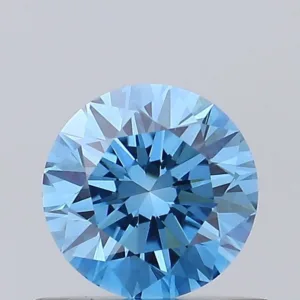 0.57 Carat Round Fancy Vivid Blue VVS2 Lab Diamond