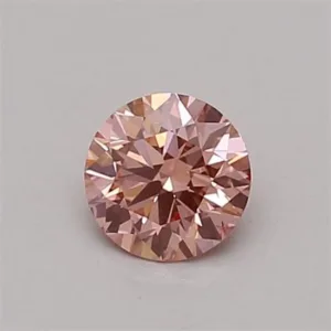 0.36 Carat Round Fancy Vivid Pink VVS2 Lab Diamond