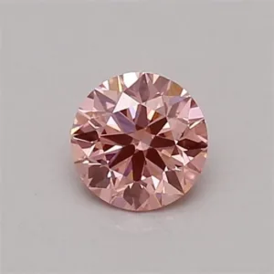 0.34 Carat Round Fancy Vivid Pink VVS2 Lab Diamond