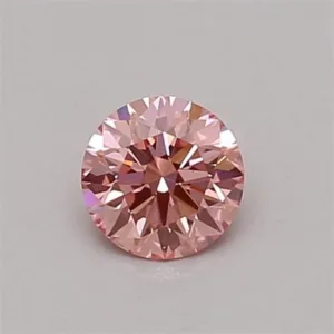 0.3 Carat Round Fancy Vivid Pink VS2 Lab Diamond