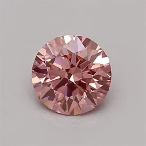 0.44 Carat Round Fancy Vivid Pink VVS2 Lab Diamond