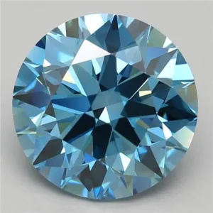 4.8 Carat Round Fancy Vivid Blue VVS2 Lab Diamond