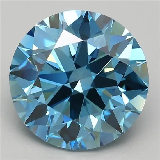 4.8 Carat Round Fancy Vivid Blue VVS2 Lab Diamond 1 4.8 Carat Round Fancy Vivid Blue VVS2 Lab Diamond
