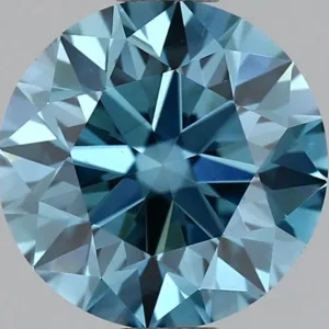 1 Carat Round Fancy Deep Blue VVS2 Natural Diamond