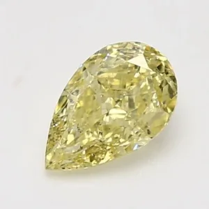 1.25 Carat Pear Fancy Yellow I1 Natural Diamond