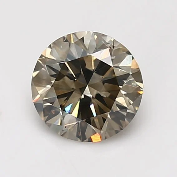 1.32 Carat Round Fancy Brown SI2 Natural Diamond 1 1.32 Carat Round Fancy Brown SI2 Natural Diamond