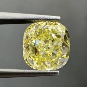 1.43 Carat Cushion Brilliant Fancy Yellow VS1 Natural Diamond