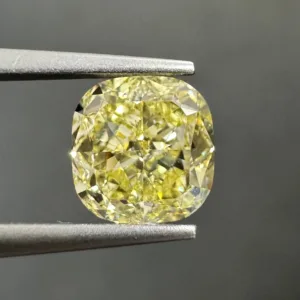 1.45 Carat Cushion Brilliant Fancy Yellow VS1 Natural Diamond