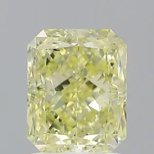 1.5 Carat Radiant Fancy Yellow SI2 Natural Diamond