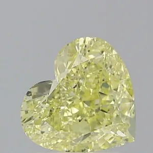 1.51 Carat Heart Fancy Yellow SI1 Natural Diamond