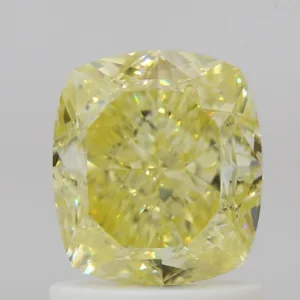 1.51 Carat Cushion Brilliant Fancy Yellow VS1 Natural Diamond