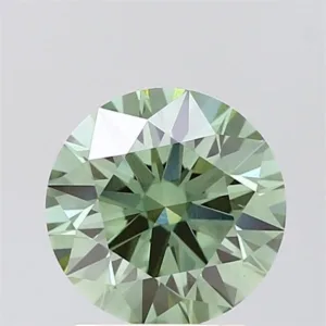 2.03 Carat Round Fancy Vivid Green VS1 Lab Diamond