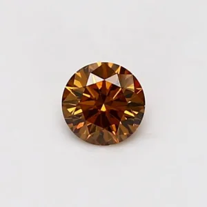0.32 Carat Round Fancy Deep Orange SI2 Natural Diamond