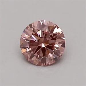 0.35 Carat Round Fancy Intense Pink VS1 Lab Diamond